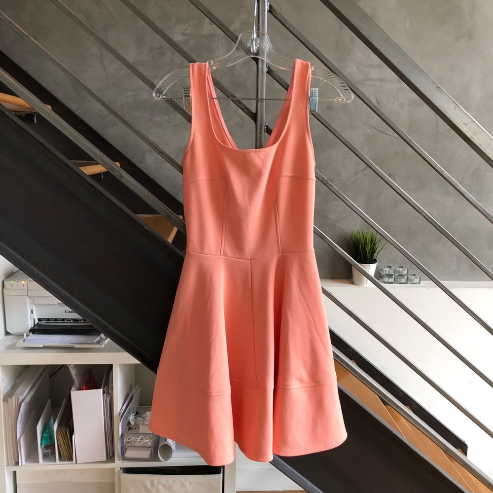 Lulus blush pink salmon skater dress